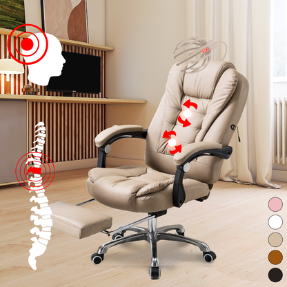 Chaise de bureau massante avec masseur tête