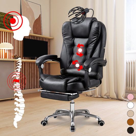 Chaise de bureau massante avec masseur tête